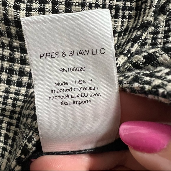 Veronica Beard Rhett Dickey Blazer In Black/Cream Plaid - Picture 15 of 15